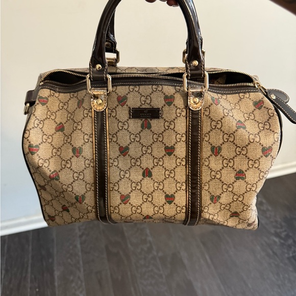 Gucci Beige and Brown Satchel with Signature Pattern - Picture 1 of 8